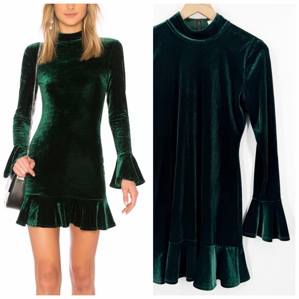 Lovers And Friends Simone Dress in Emerald